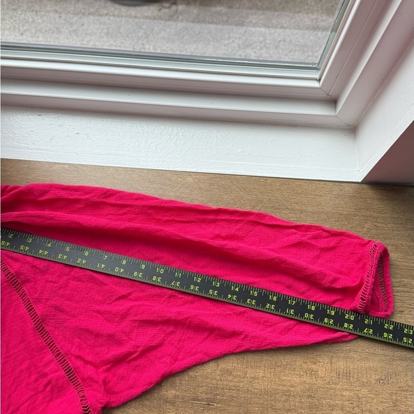 Free People Pink Long-sleeve V-neck Fit & Flare Flowy Boho Dress Size M - Picture 5 of 8